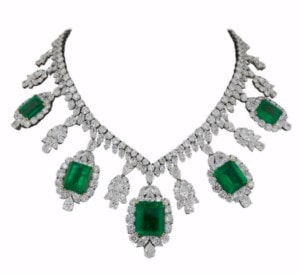Starožitné šperky s brilianty a smaragdy